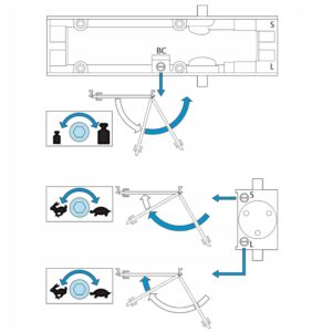 Assa Abloy DC135-EV1 ajtóbehúzó csúszó sínnel