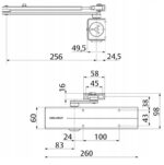 DC300-EV1 Assa Abloy ajtóbehúzó méret