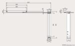 Assa Abloy DC630G-L kapubehúzó sínnel, MAB-630G kültéri kertkapu behúzó
