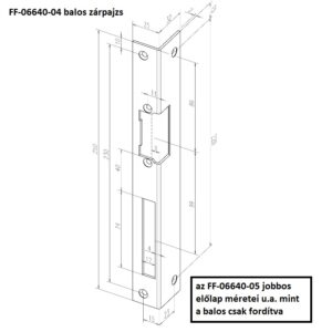 FF-06640-04 05 előlap méretek