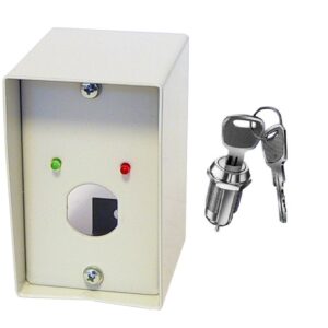 Kulcsos kapcsoló ház kétállású kulcsos kapcsolóval, szabotázsvédett