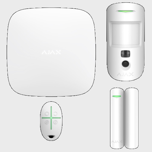 starterkit-cam-white AJAX STARTER KIT CAM WH riasztó szett kamerával, STARTERKIT-CAM-WHITE riasztóközpont kezdőcsomag