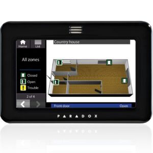 Paradox TM50B kezelő, Paradox kezelők, Paradox érintőképernyős kezelő fekete