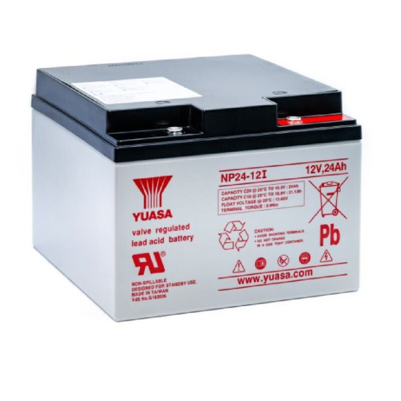 yuasa-12v-24ah-akkumulator-np24-12i YUASA NP24-12I akkumulátor, YUASA 24Ah akkumulátor, Yuasa 12V 24Ah akkumulátor, YUASA NP 24-12I akkumulátor riasztóba, Yuasa riasztó akkumulátor, YUASA akkumulátor riasztóba