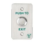 PBK-810B nyomógomb 86 x 50 INOX pajzzsal NO/NC