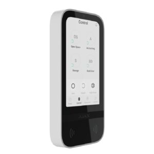 Ajax KEYPAD-TOUCHSCREEN-WHITE érintőképernyős kezelő Keypad Touchscreen WH kártyaolvasóval; fehér