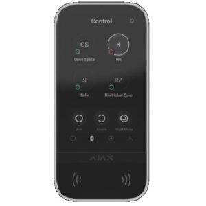 Ajax KEYPAD-TOUCHSCREEN-WHITE 5" érintőképernyős kezelő Keypad Touchscreen WH kártyaolvasóval; fehér