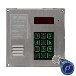 DP3000 INOX társasházi kaputelefon érintőgombos központ