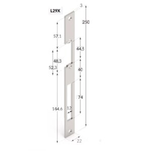 L29X keskeny zárpajzs méret