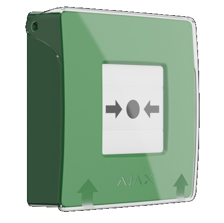 manual-call-point-green Ajax MANUAL-CALL-POINT-GREEN Wireless vezeték nélküli kézi jelzésadó; zöld ManualCallPoint