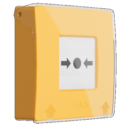 manual-call-point-yellow Ajax MANUAL-CALL-POINT-YELLOW Wireless vezeték nélküli kézi jelzésadó; sárga ManualCallPoint