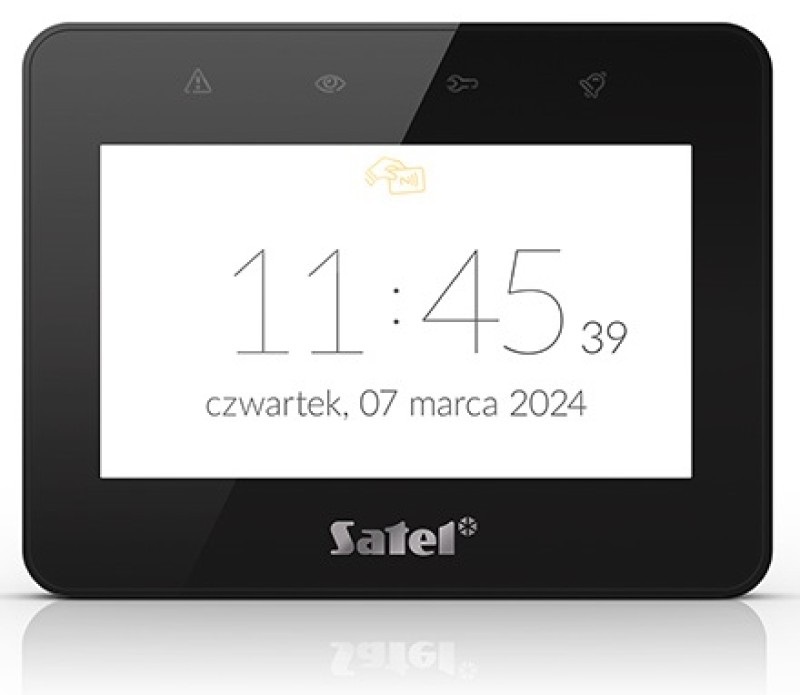 satel-int-tsg2r-b-kezelo-fekete SATEL INT-TSG2R-B érintőképernyős kezelő, fekete, INT-TSH2R-B kezelő