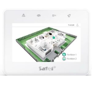 SATEL INT-TSG2R-W érintőképernyős kezelő; fehér
