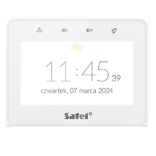 satel-int-tsg2r-w-kezelo-feher SATEL INT-TSG2R-W érintőképernyős kezelő; fehér, SATEL INT-TSH2R-W