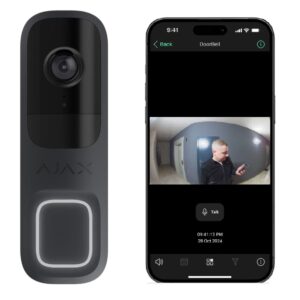 AJAX DOORBELL-WHITE vezeték nélküli WIFI video-kaputelefon; kültéri; WH fehér