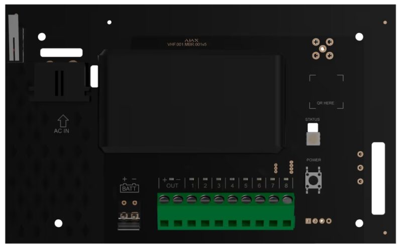 ajax-vhfbridge-lite AJAX VHFBRIDGE-LITE - vhfBridge Lite integrációs modul; ház nélkül, Ajax Gyártó termékeinek transzponder
