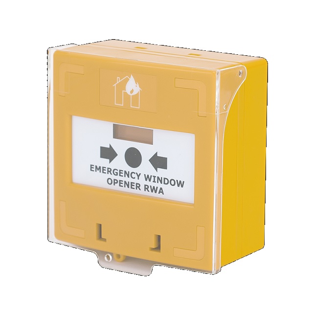 scp-100-yo SCP-100-yo vésznyitó, visszaállítható sárga kézi jelzésadó, 3 mikrokapcsolóval - oltásindítókhoz