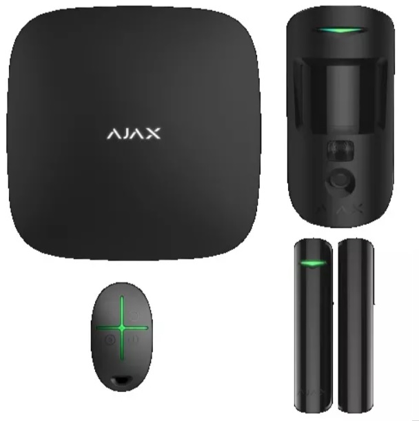 starterkit-cam-plus-black AJAX STARTERKIT-CAM-PLUS-BLACK riasztó szett kamerával, riasztóközpont kezdőcsomag