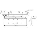 Assa Abloy DCA123-EV1 "L" szerelő lemez DC300 ajtócsukóhoz, ezüst
