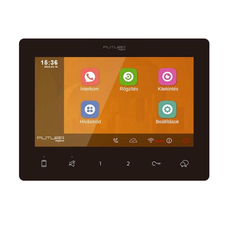 Futura Digital FDH-7G/B IP lakáskészülék, érintőképernyős fekete 7" monitor