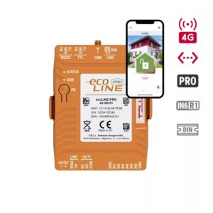 TELL ecoLINE PRO DIN rail - ETH.4G.IN6.R1 Telefonvonal-emulátoros kommunikátor