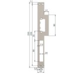 OPENERS L39X zárnyelvkivezető hosszú zárpajzs - INOX - balos