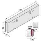 Dorma üvegpapucs TS92 ajtóbehúzóhoz -42000101