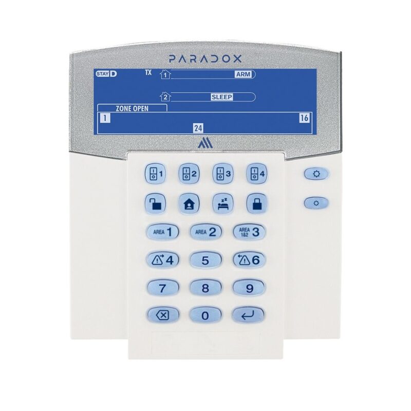Paradox K38M rádiós LCD kezelő Paradox M25 központokhoz