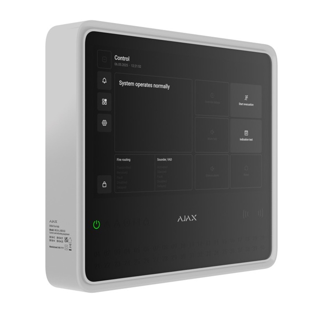 en54-fire-hub-white-black AJAX EN54-FIRE-HUB-WHITE/BLACK Jeweller tűzjelző központ