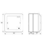 Assa Abloy Aperio AH30-RS485_G5 HUB vezeték nélküli kommunikációs modul méret