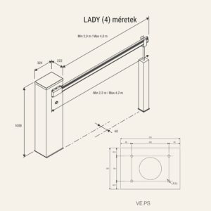 KIT LADY4 sorompó szett, LADY4P méret