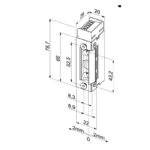 eFF FF-143R-Q34 elektromos zár, tűzgátló minősített zárfogadó, védődiódás, balos, 12V-24Vac/dc, FaFix