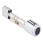 918-S6-F(TUYA)-66-sv Intelligens cilinder zár, AIRBNB, ujjnyomat/RFID/PIN, 13,56 MHz, IP65