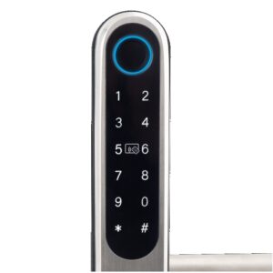 929SS-62-F(TUYA) Intelligens AIRBNB zár applikációval - INOX - ujjnyomat/RFID/PIN azonosítás  13,56 MHz