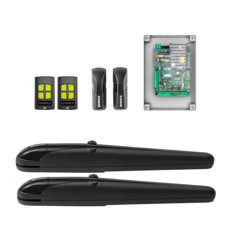 kit-bob2124-dk Beninca KIT-BOB2124.DK szárnyaskapu szett, 24Vdc, 2x2,1m