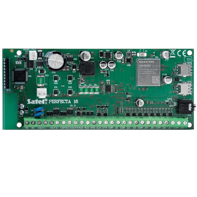 perfecta-16-lte Satel PERFECTA 16 LTE SET-A Riasztóközpont alaplap; 8-16 zóna; 4G/2G