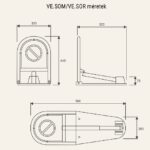 Beninca VE.SOM manuális parkolásgátló méret