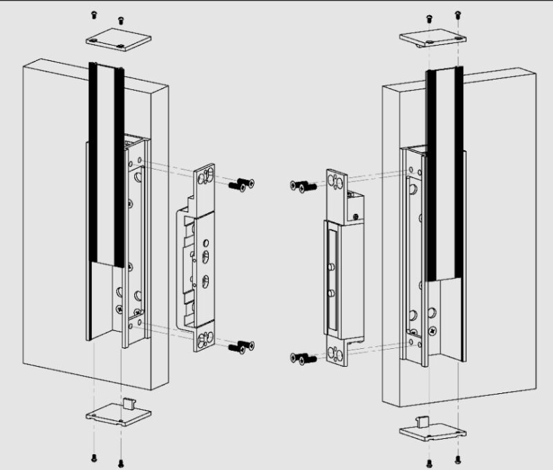 YES-1200 Nyíró irányba tartó (Shear-lock) síkmágnes visszajelzéssel - 1200kg